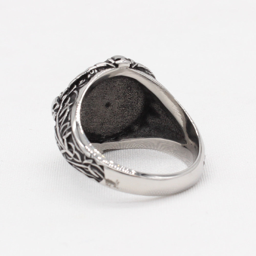 Personalized Retro Viking Celtic Titanium Steel Ring for Men - Wholesale Jewelry