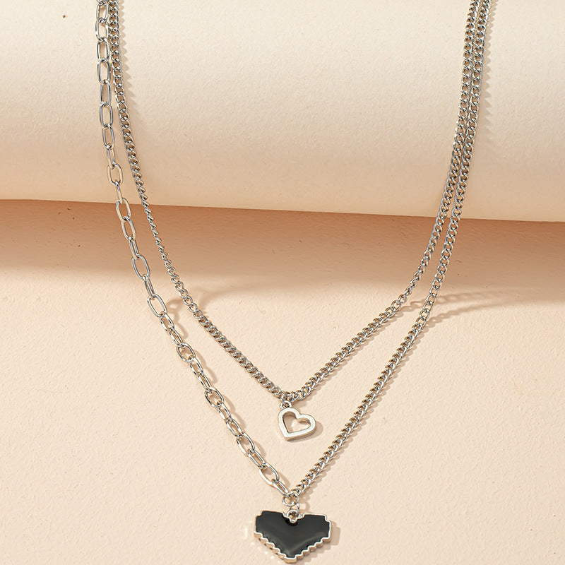 Double-Layer Love Necklace with Niche Design - Vienna Verve Collection