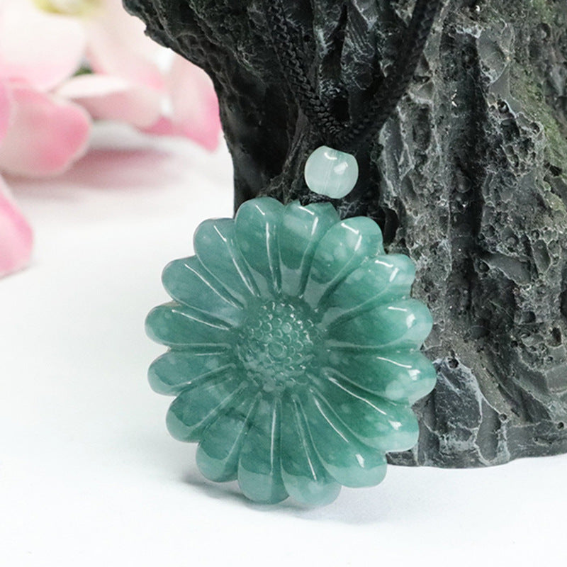 Sunflower Jade Pendant by Planderful Collection