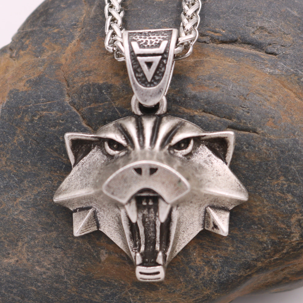 Norse Legacy Viking Wolf Metal Necklace with BSK Chain - Men's Wear