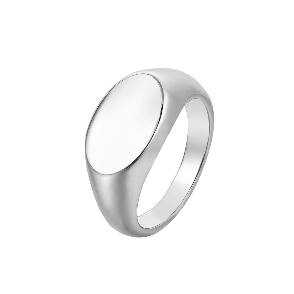 Everyday Genie Titanium Steel Unisex Ring in Smooth Korean Style