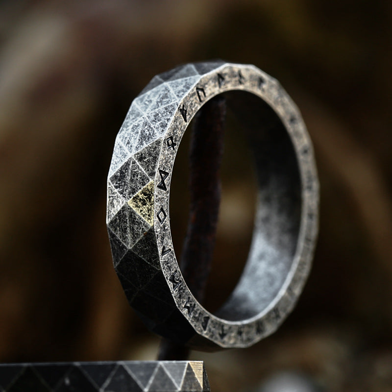 Personalized Viking Letter Titanium Steel Ring for Men - A Fusion of South Korean and Japanese Fashion