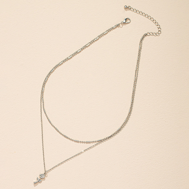 Elevated Rose Blossom Necklace in Contemporary Style with Delicate Chain