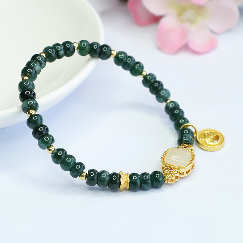 Dragon Year Sterling Silver Jade Bracelet