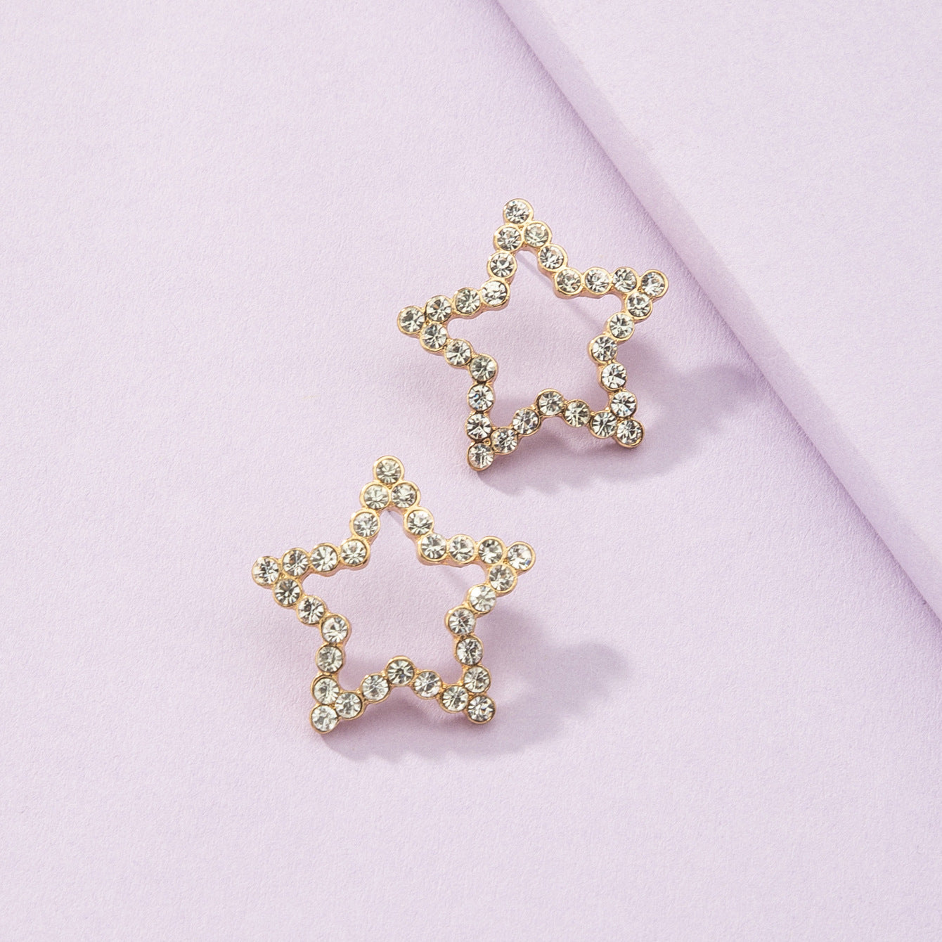 Creative Star Design Earrings with European Influence