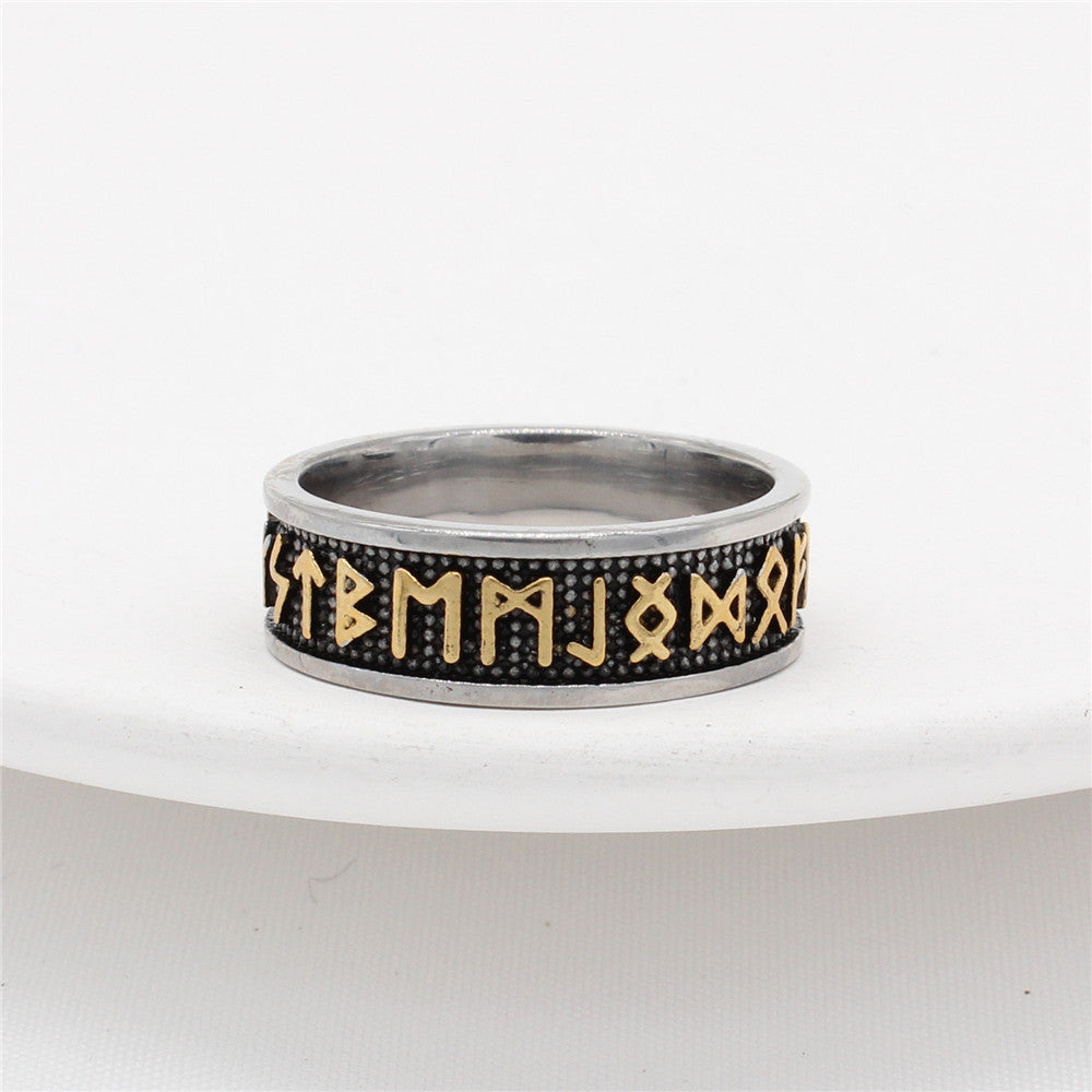 Retro Viking Titanium Steel Ring for Men