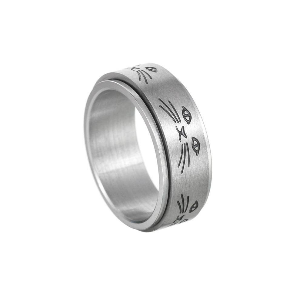 Wisteria Weather Animals Titanium Ring for Men