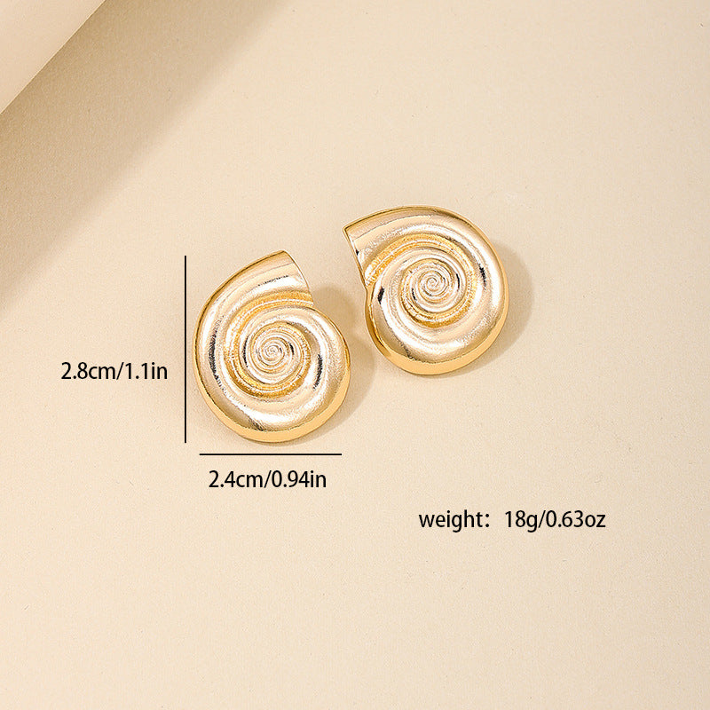 Exaggerated Spiral Pattern Earrings - Vienna Verve Collection