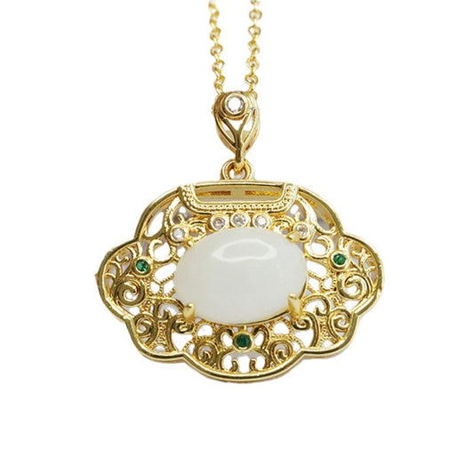 Empress Jade Ruyi Lock Pendant - Palace Collection