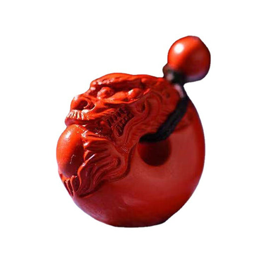 The Wealth Invoker Cinnabar Pixiu Red Gemstone Pendant