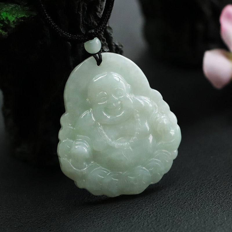 Buddha Money Pendant made with A Grade Myanmar Jadeite Stone