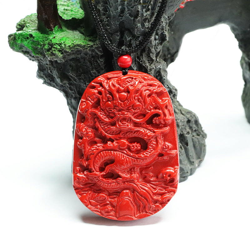 Red Sand Flying Dragon Ethnic Elegance Pendant