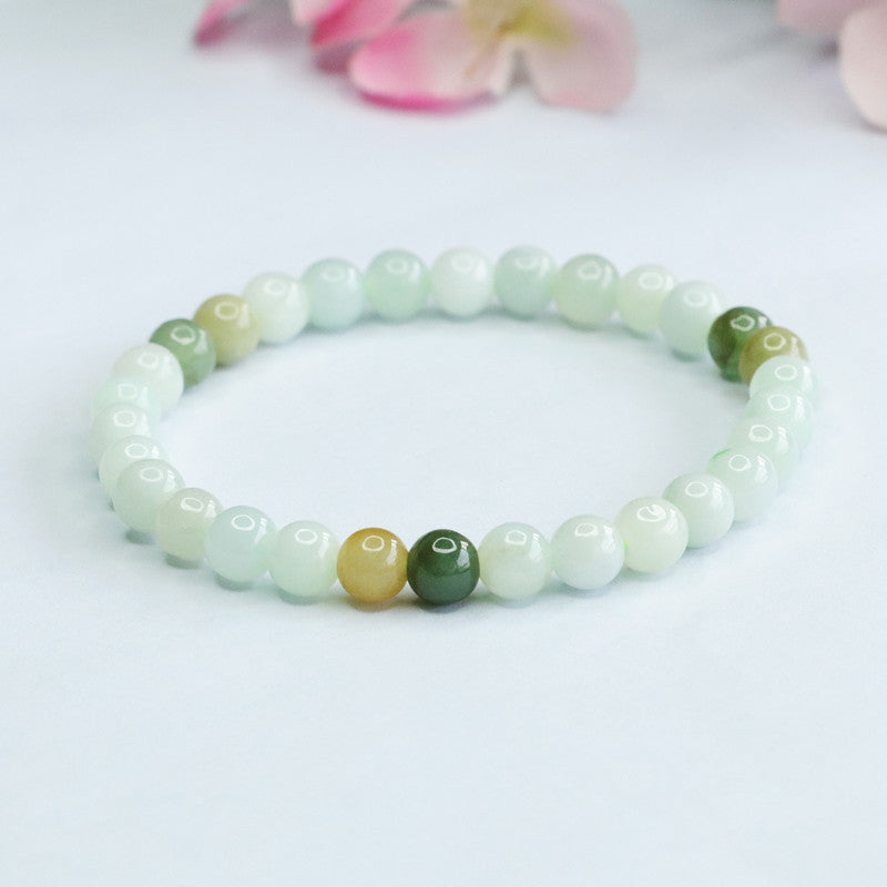 Myanmar A Goods Jade Sterling Silver Bracelet