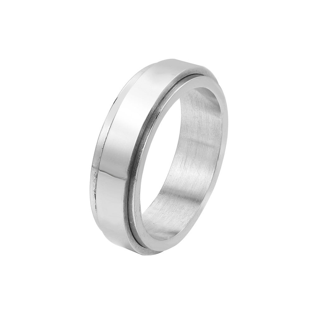 Elegant Rotating Titanium Steel Ring for Everyday Wear