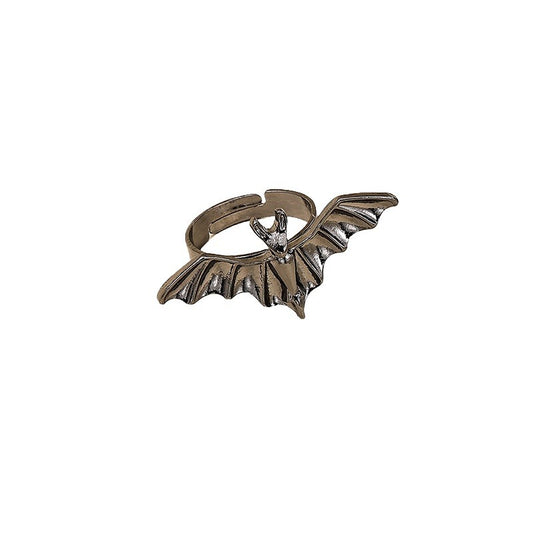 Dark Bat Black Ring - Hip Hop Style Statement Piece for Women