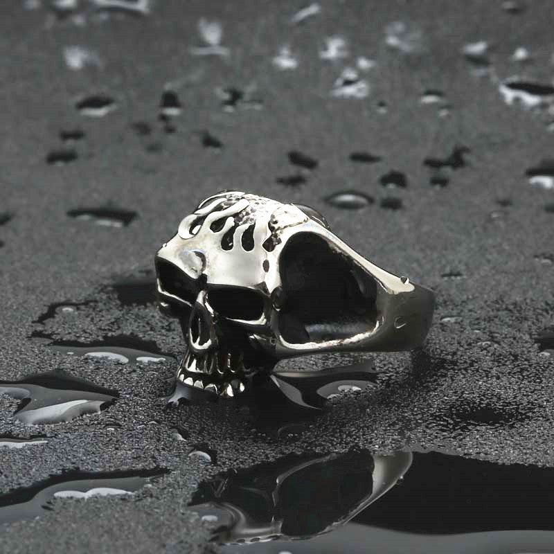 Titanium Steel Skull Ring for Men - Retro Punk Domineering Jewelry