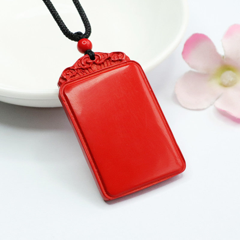 Fortune's Favor Vermilion Sand Square Red Sand Pendant Jewelry