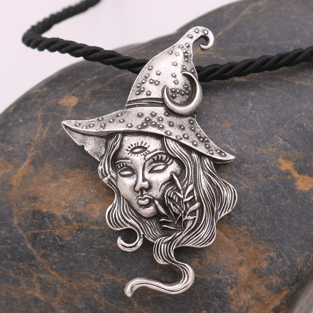 Mystical Sun and Moon Witch Necklace - Norse Legacy Collection