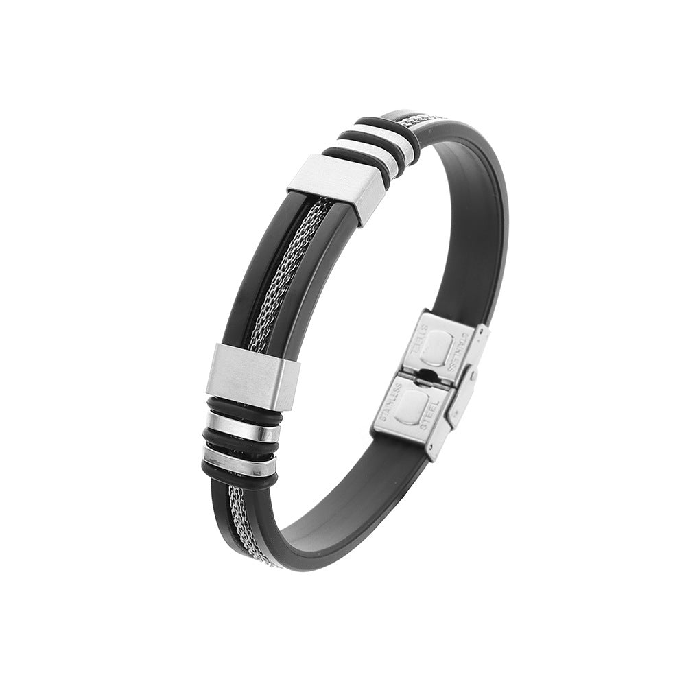 Titanium Bracelet for Men with Stylish Cross-Border Design