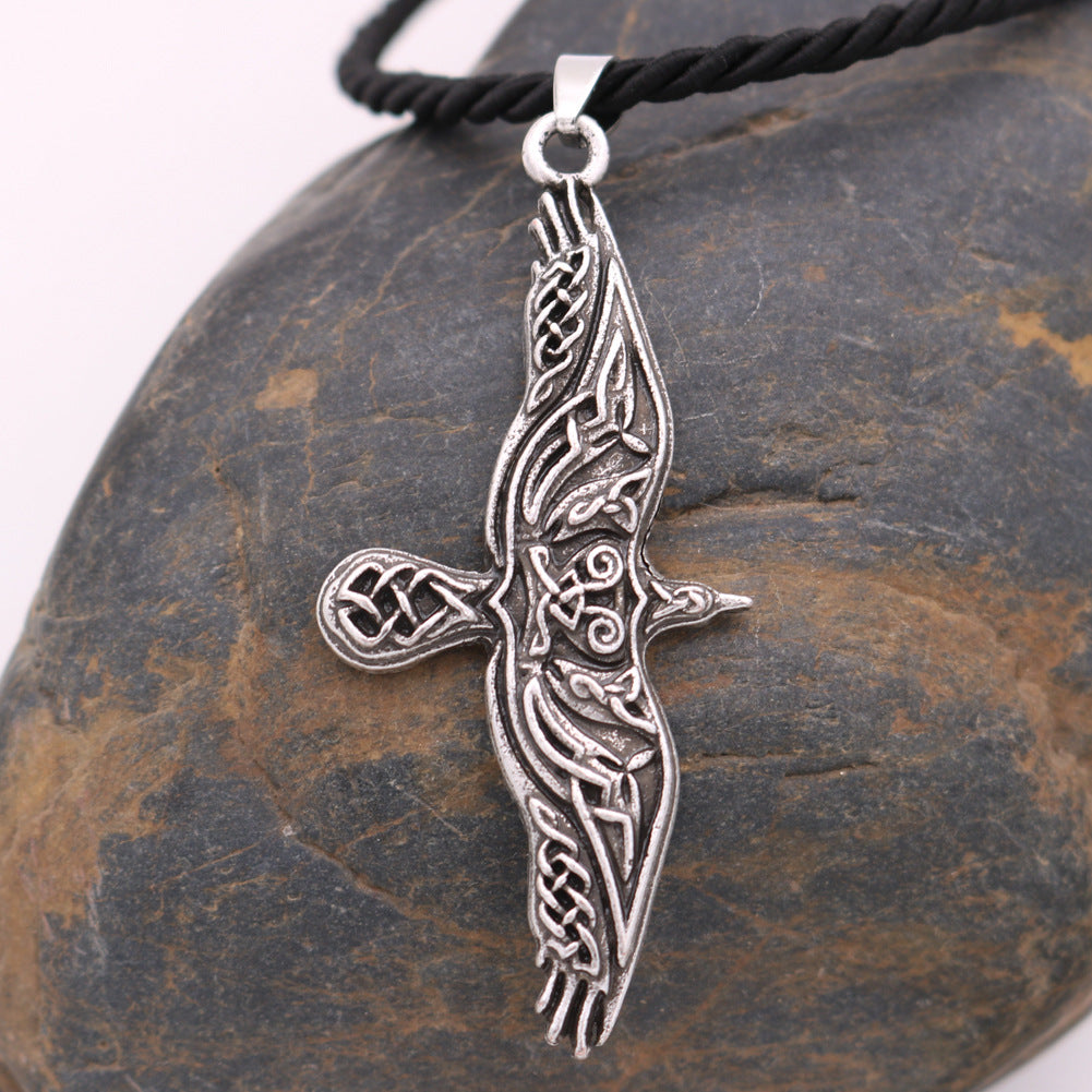 Viking Bird Necklace from the Norse Legacy Collection - Men's Fashion Jewelry with Animal Pendants