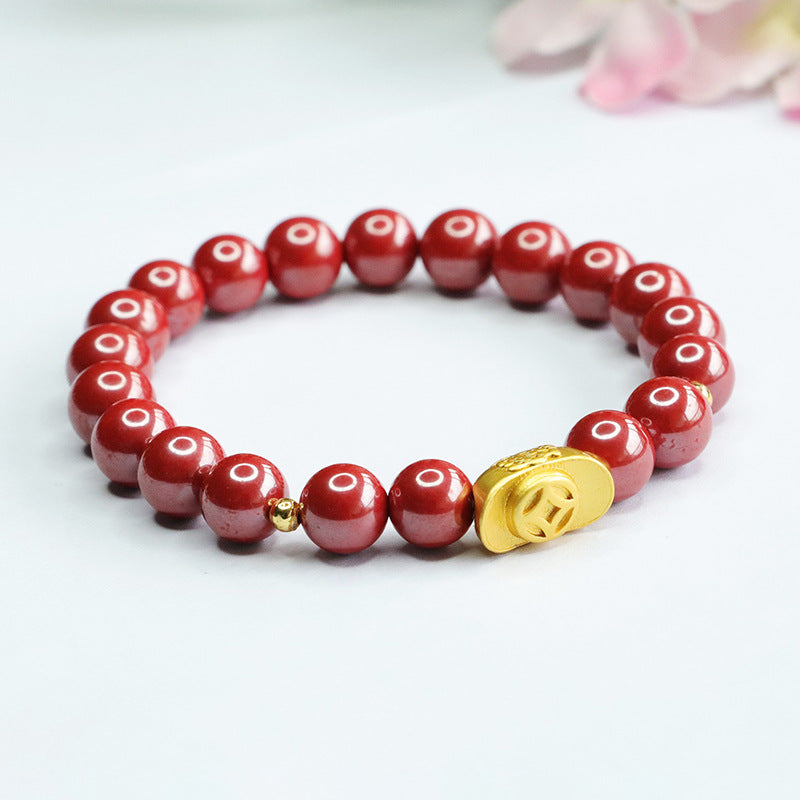 Emperor Sand and Cinnabar Stone Bracelet