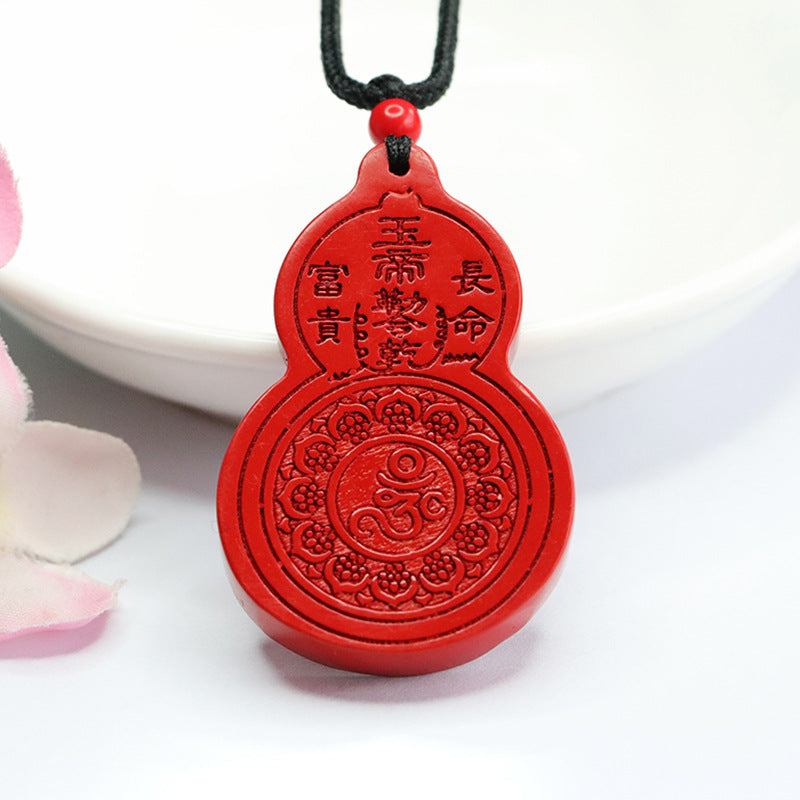 Vermilion Sand Pendant, Red Sand Tai Chi Bagua Gourd Hanging Pendant