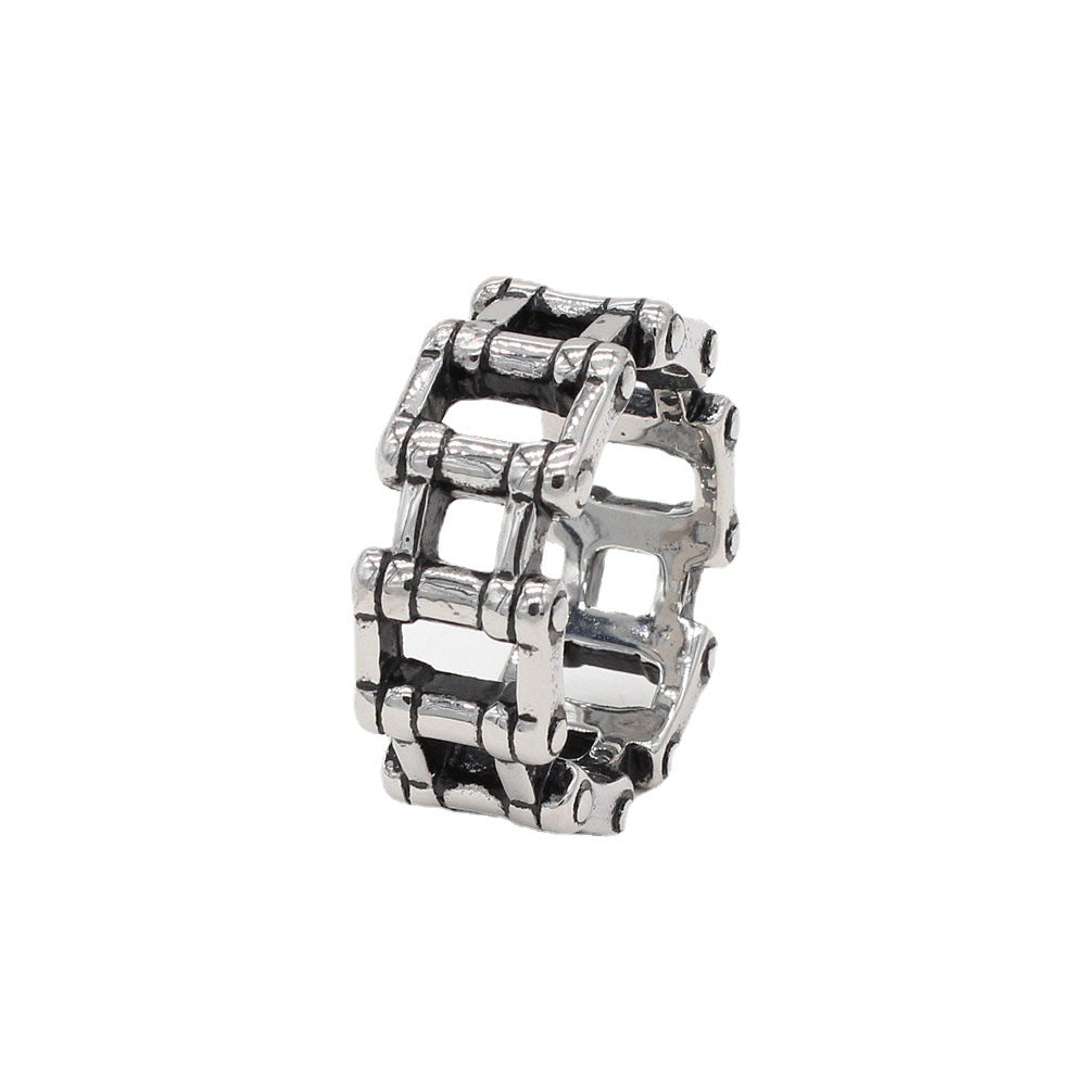 Retro European and American Car Chains, Titanium Steel Men's Rings