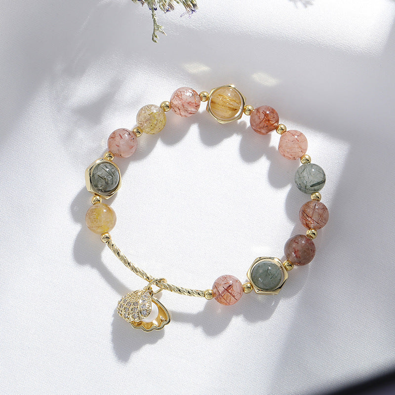 Vibrant Rainbow Crystal Bracelet with Sterling Silver Details and Fortune's Favor Collection