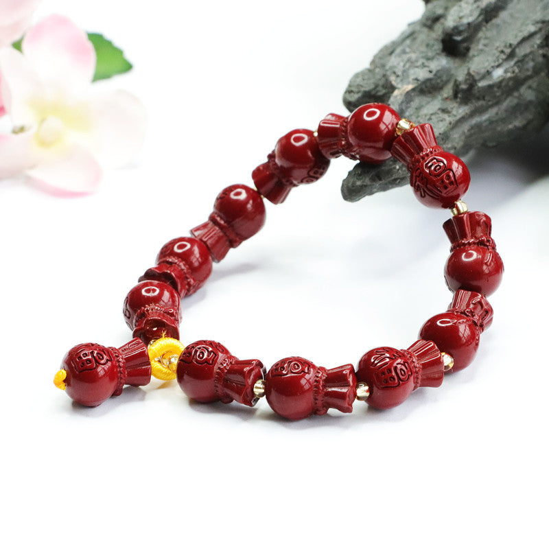 Fortune's Favor Sterling Silver Cinnabar Bracelet