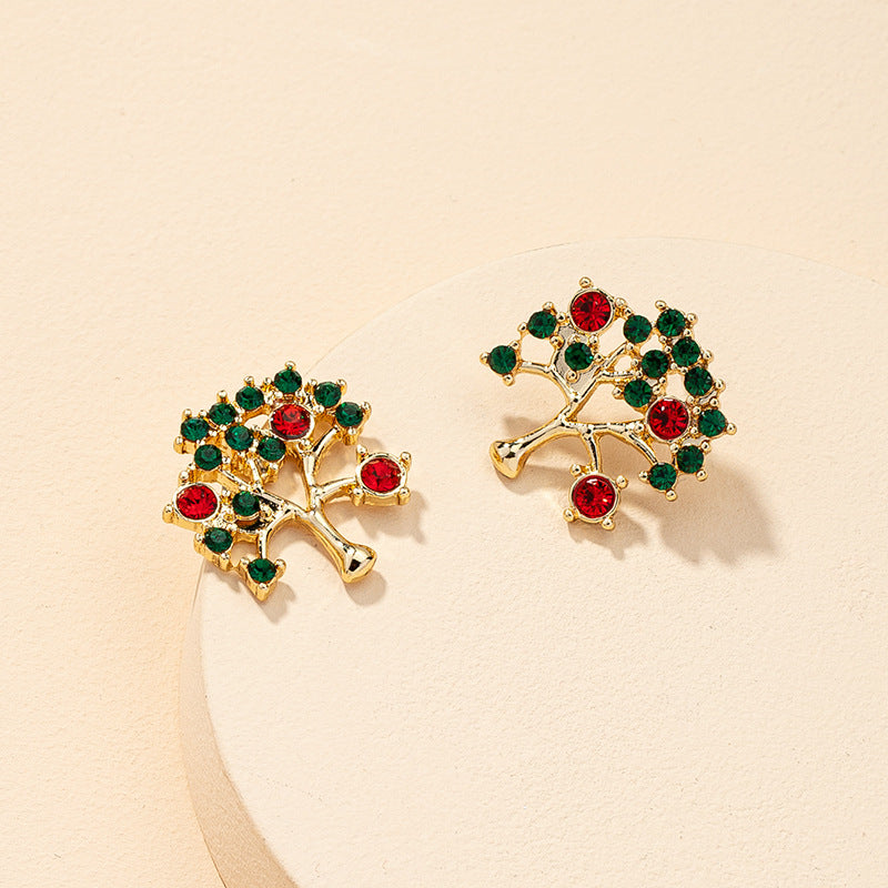 Retro Exaggerated Vienna Verve Christmas Tree Earrings - Wholesale Pair