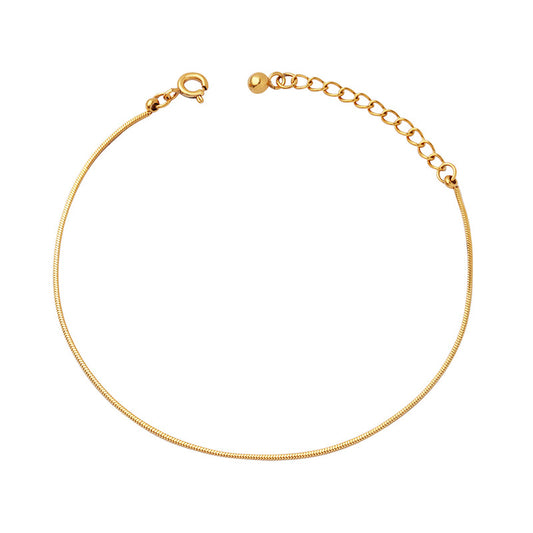 Golden Serpent Chain Bracelet with Customized Minimalist Design