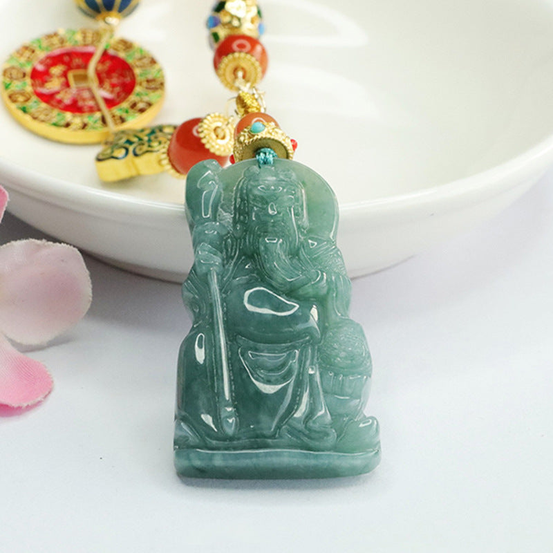 Necklace featuring Jade God of Wealth Pendant