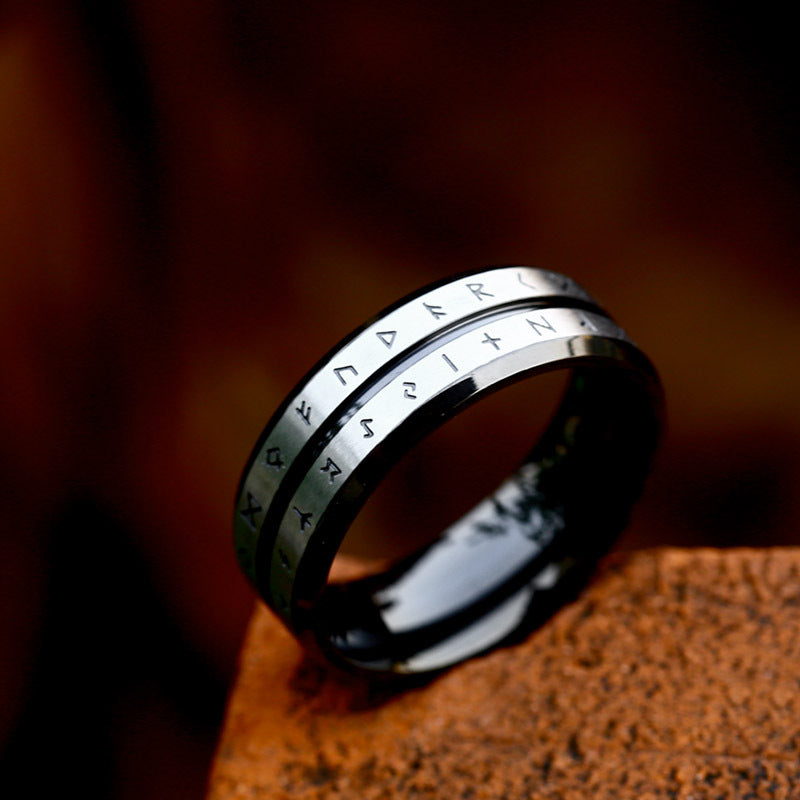 Nordic Viking-Inspired Stainless Steel Rings for Men and Women - Wholesale Titanium Steel Fashion Jewelry