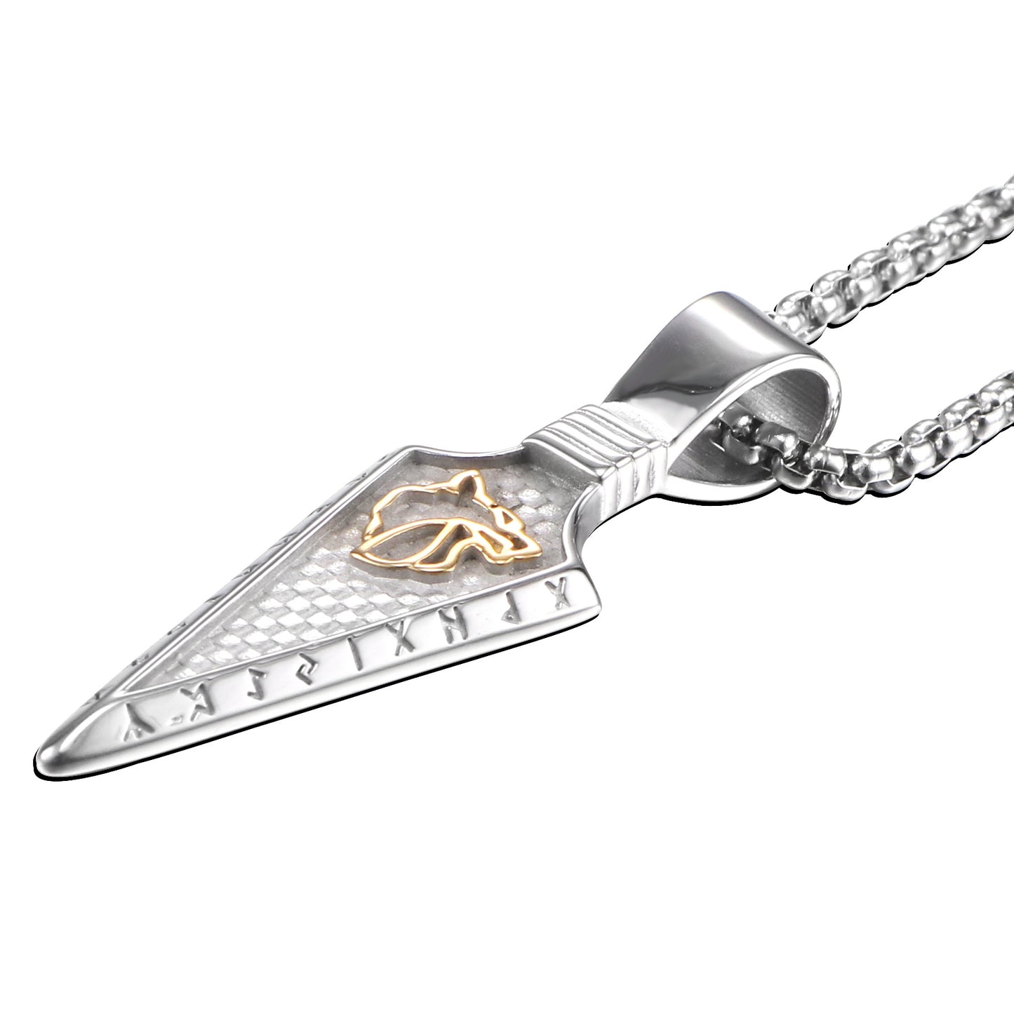 Men's Retro Arrow Pendant in Titanium Steel - Stylish European and American Fashion Jewelry