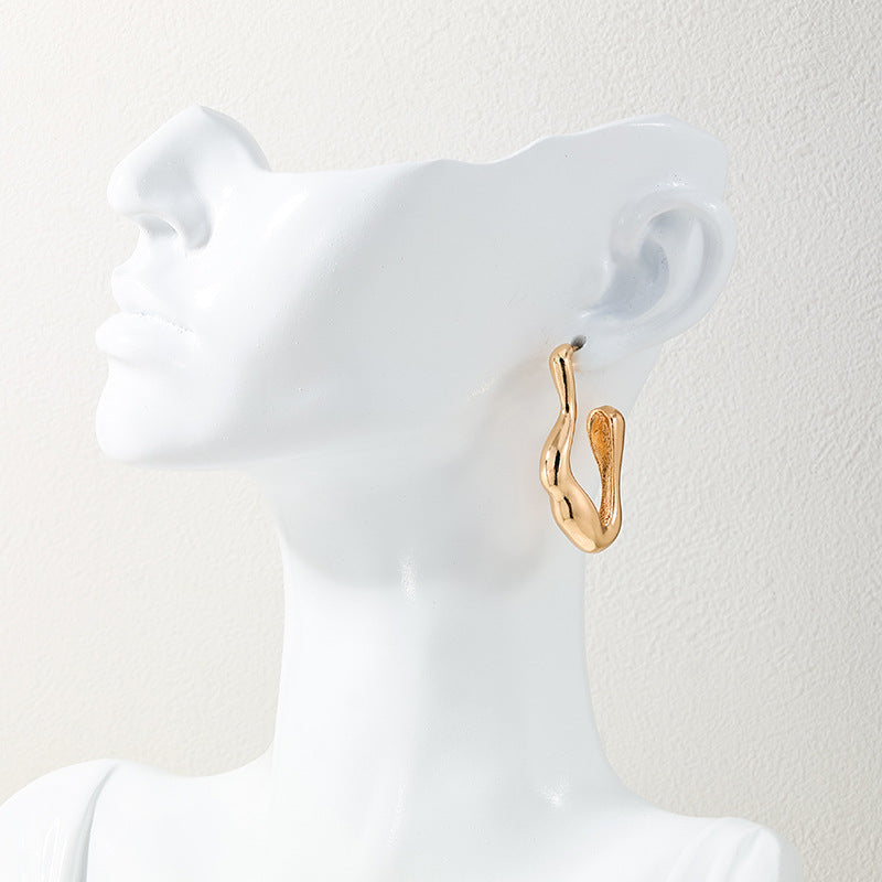 Chic Vienna Verve Metal Earrings for Women - Wholesale Minimalist Ear Accessories