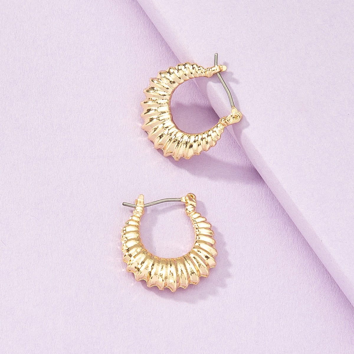 Extravagant Metal Textured Earrings from Vienna Verve Collection