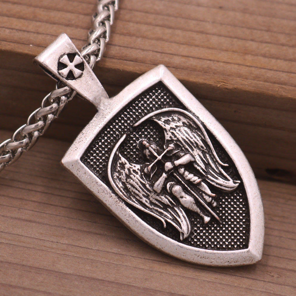 European and American Angel Amulet Necklace - Men's Jewelry from Norse Legacy