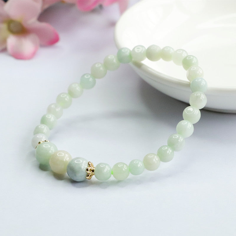 Three Lives Jade Bracelet with Sterling Silver Needle