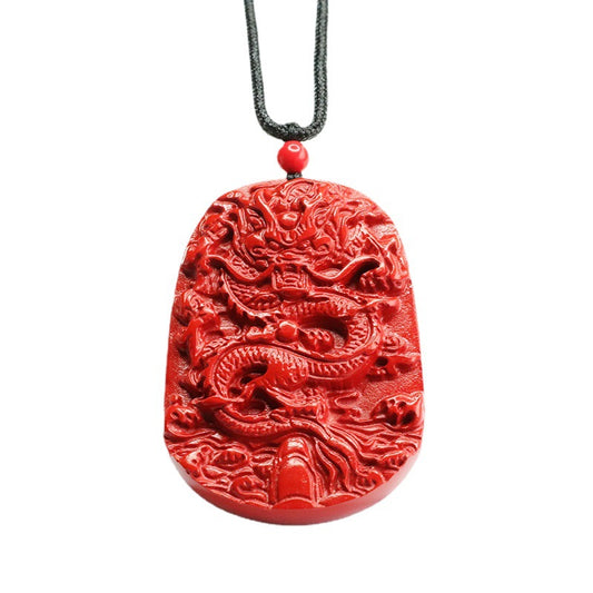 Red Sand Flying Dragon Ethnic Elegance Pendant