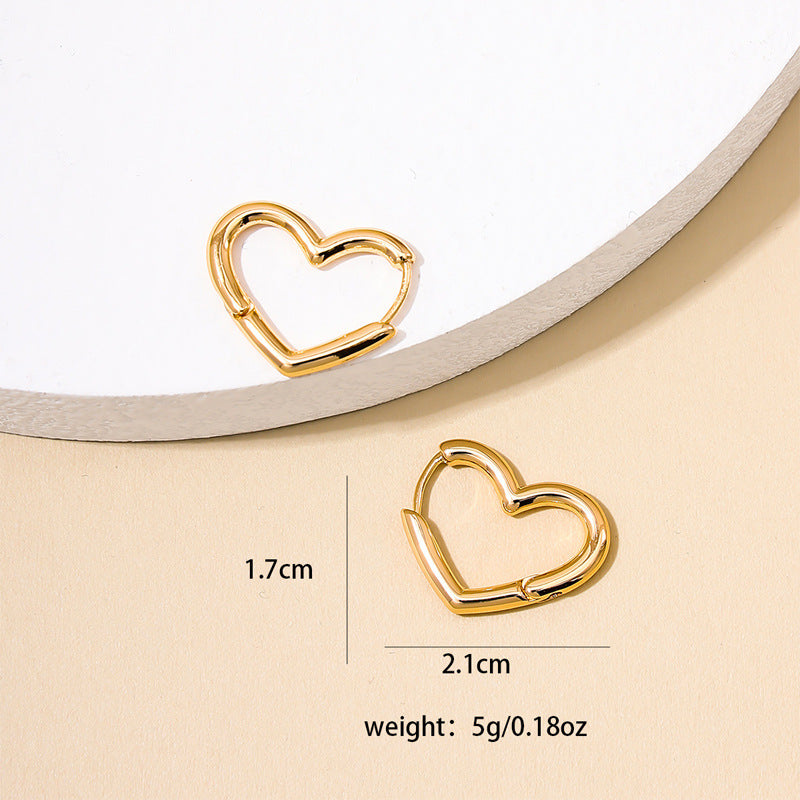 Chic Heart-shaped Metal Earrings - Vienna Verve Collection by Planderful