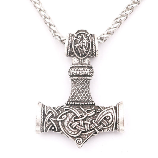 Nordic Mythology Viking Thor's Hammer Pendant Necklace for Men