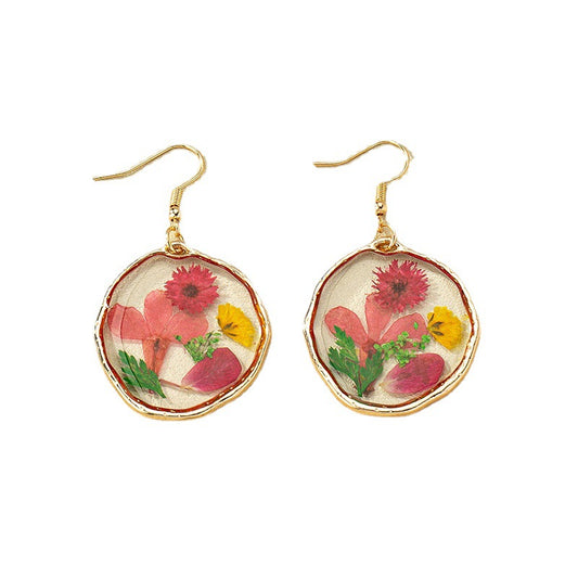 Medieval-inspired Vintage Dried Flower Earrings - Vienna Verve Collection