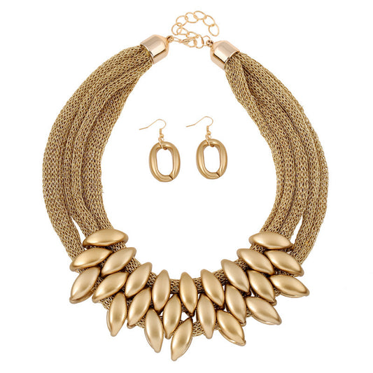 Jungle Rhythms Tassel Necklace and Earrings Set by Planderful