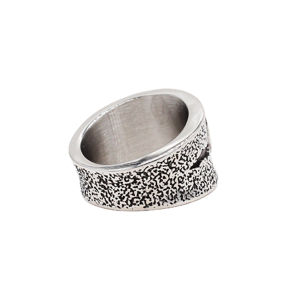 Retro Egyptian Eyes Men's Titanium Steel Ring