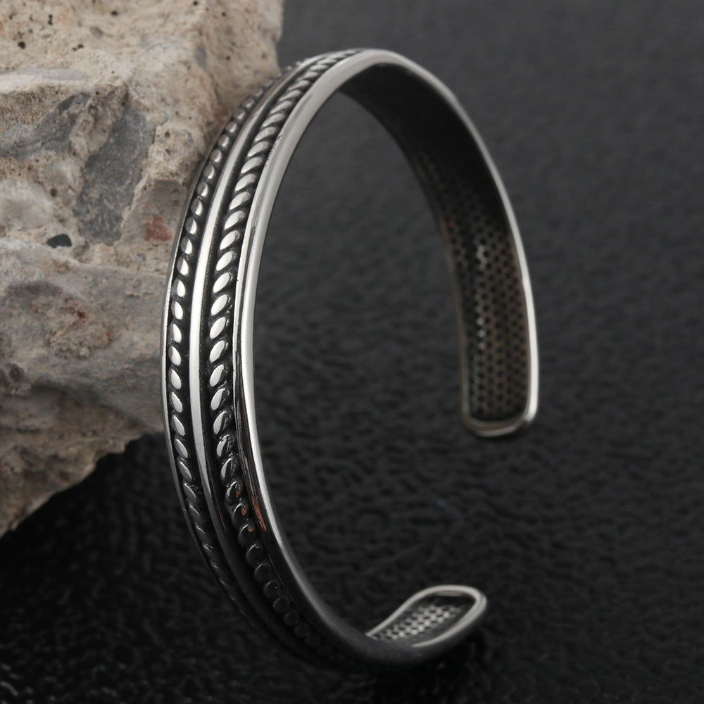 Titanium Steel Woven Bracelet for Men - Modern Elegance Meets Fashion Trends