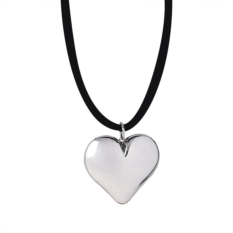 Heart Pendant Titanium Steel Necklace for Women - Elegant and Customizable