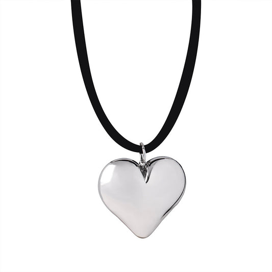 Heart Pendant Titanium Steel Necklace for Women - Elegant and Customizable