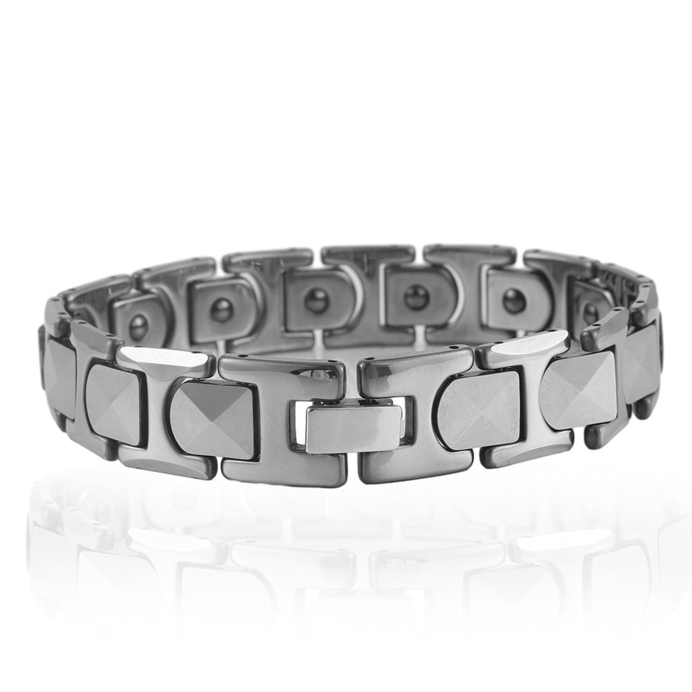 Customizable Unisex Titanium Steel Punk Bracelet - Edgy European and American Design