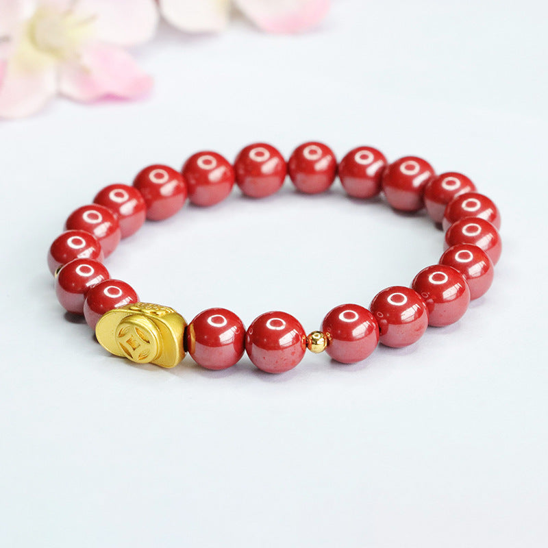 Emperor Sand and Cinnabar Stone Bracelet