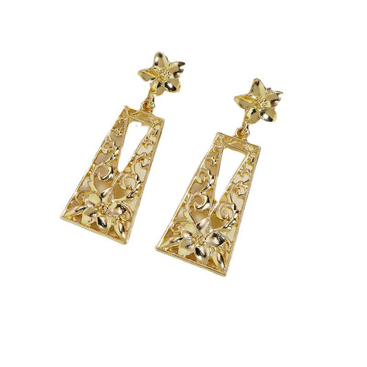 Metallic Blossom Textured Earrings - Vienna Verve Collection